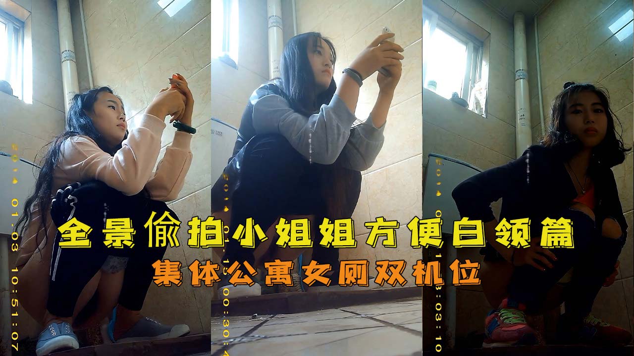 集体公寓女厕双机位全景偸拍小姐姐方便白领篇『360影视』..