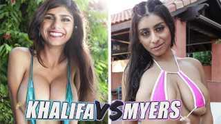 BANGBROS - 山羊之战：米娅·哈利法 vs 维奥莱特·迈尔斯..
