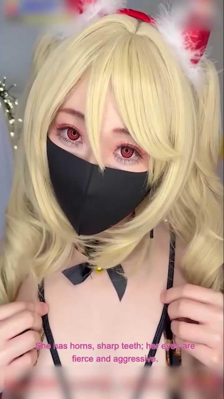柚子猫 Yuzukitty 金发可爱妹子 与年兽足交祈福...1
